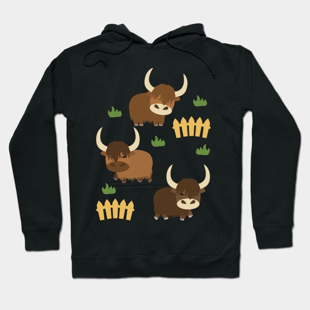 Yak Ranch Hoodie by LulululuPainting